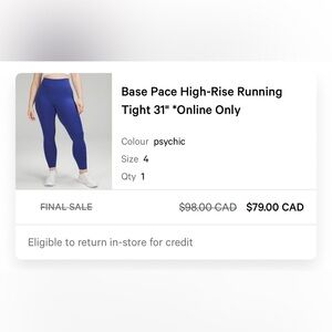 lululemon athletica Psychic Blue Leggings